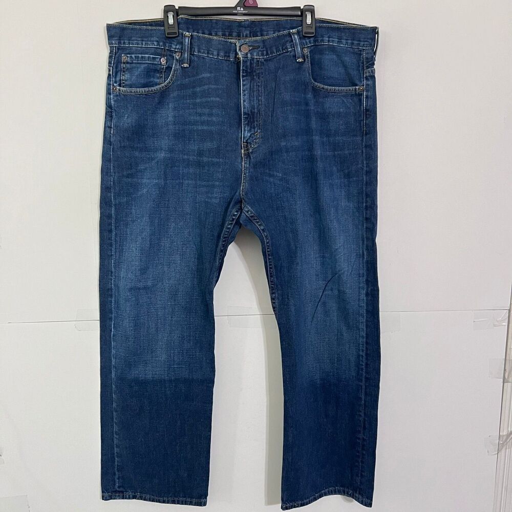 Levis 569 Mens Jeans Size 40W 30L Dark Blue Loose Fit High Rise Pants
